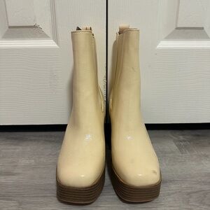 Circus by Sam Edelman Cream Platform Ankle Boots